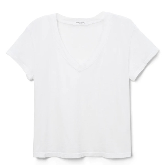 perfectwhitetee Hendrix cotton v neck tee - Picture 8 of 10